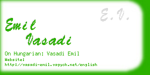 emil vasadi business card